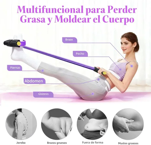 Miniatura 6 de Pedal Resistance Bands with Handles, Upgrade 6-Tubes Elastic Bands for Exercise, Natural Rubber Foot Pedal Resistance Bands, Multifunction Fitness
