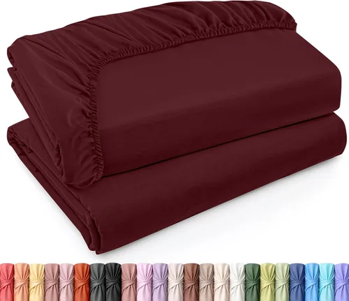 Miniatura 45 de Utopia Bedding Sábana Bajera Completa Ajustada - Sábana de Fondo - Bolsillo Profundo - Microfibra Suave - Resistente al Encogimiento y la Azul Spa
