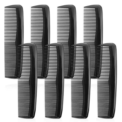 Paquete de 100 peines envueltos individualmente, negro (100), plástico, peine para el cabello, para hotel, Airbnb, refugio, sin hogar, hogar de