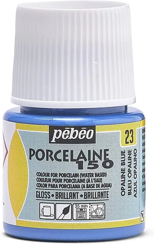 Miniatura 19 de Pebeo Porcelaine 150 - Pintura para porcelana de alto brillo a base de agua, botella de 45 ml - Negro abismo Abismo Negro