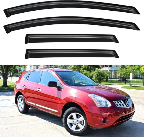 Miniatura 165 de YQAUTEC Viseras de Ventana Protectores de Lluvia para Honda Civic 2022 2023 2024 2025 2026, Deflectores de Viento de Ventilación de Ventana Fuera