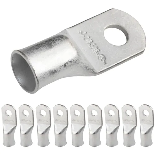 Miniatura 24 de SELTERM 5 piezas terminales de cable de cobre estañado 1/0 AWG perno de 1/2", extremos de cable de batería, terminales de anillo, conectores
