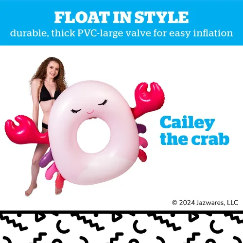 Miniatura 4 de BigMouth x Squishmallows - Flotador inflable grande original para piscina, anillo de natación para adultos y niños, suministros para fiestas