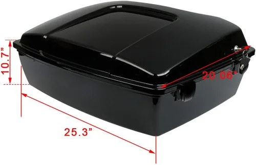 Miniatura 2 de TCMT Juego de maletero picado de 10.7 pulgadas para Harley Touring 1997-2013 Road King Road Glide Street Glide Electra Glide Pack