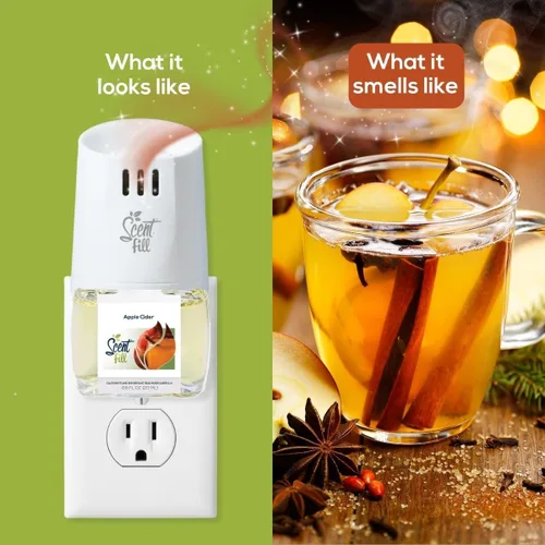 Miniatura 5 de Scent Fill Ambientador enchufable de sidra de manzana, repuestos de aceite perfumado, 2 recambios + difusor