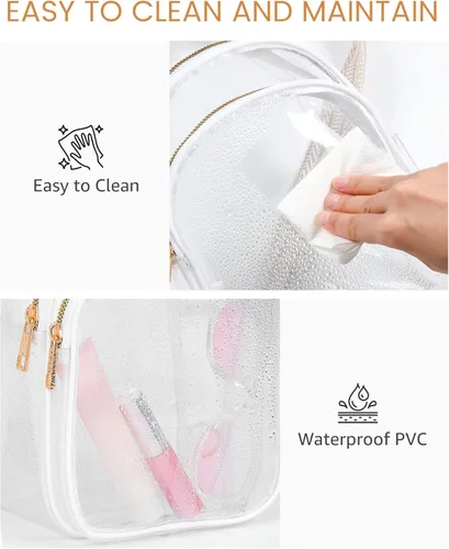 Miniatura 6 de HULISEN Bolso bandolera transparente para eventos de estadio, bolso transparente para mujeres, bolso cruzado aprobado por estadios para fanáticos