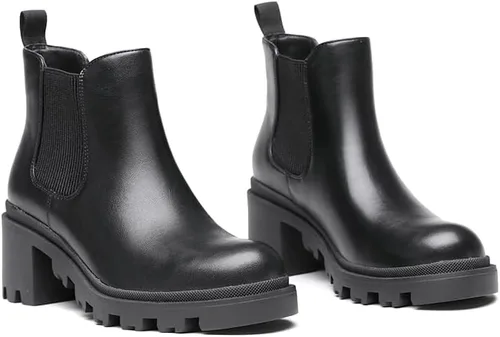 Miniatura 7 de DECARSDZ Women's Chunky Platform Boots Classic Ankle Booties Women Chelsea Boots