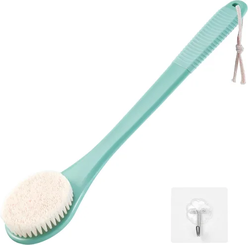 Miniatura 8 de Limpiador de espalda para ducha, cepillo corporal de ducha para limpieza con mango largo para ducha, limpiador de espalda de 17 pulgadas para ducha