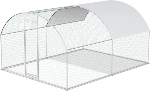 Miniatura 23 de Gallinero grande de metal para gallinero, corral para 40 pollos, jaula de aves de corral con cubierta impermeable para conejos, pato, corren