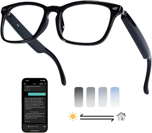 Miniatura 13 de Lentes de traducción Bluetooth inalámbricos inteligentes AI para hombres/mujeres con altavoces/Bluetooth y más de 140 idiomas traducción