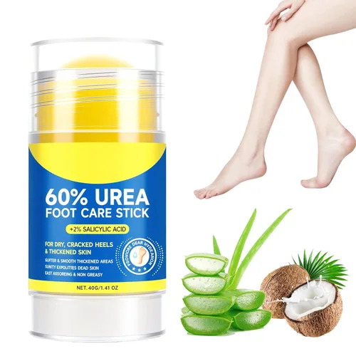 Crema para pies 60% urea, hidratante profunda, antigrietas para pieles secas, duras y ásperas, fórmula mejorada repara, suaviza, suaviza, crema