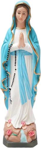 Estatua religiosa católica de Nuestra Señora de Lourdes Virgen María Santísima Madre Católica de Lourdes Colección Vittoria Made in Italy