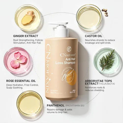 Miniatura 3 de Champú anticaída de cabello, champú nutritivo para el crecimiento del cabello para hombres y mujeres, tratamiento voluminizador para el crecimiento