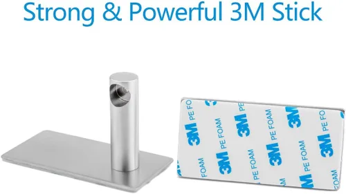 Miniatura 4 de Toallero para toallas de baño, resistente 3M, autoadhesivo, para colgar toallas de mano, de acero inoxidable montado en la pared, para baño, cocina
