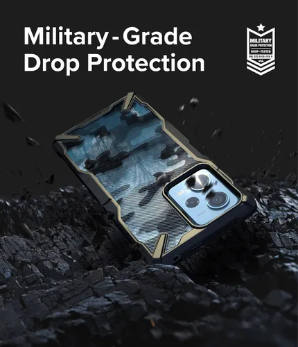 Miniatura 4 de Ringke Fusion-X [Diseño militar] Compatible con Redmi Note 12 Pro y funda Xiaomi Poco X5 Pro 5G, cubierta trasera dura de camuflaje a prueba