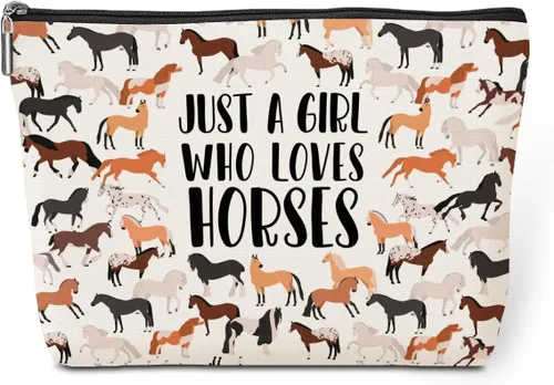 Miniatura 8 de jeilink Linda chica ama a los animales, bolsa de maquillaje divertida de viaje, bolsa de aseo de viaje, recuerdos de fiesta de animales, decoración
