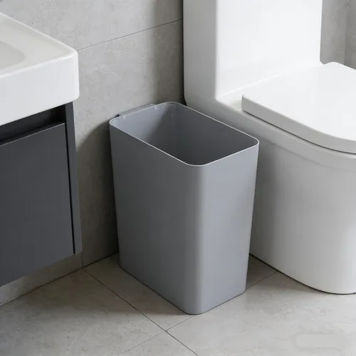 Miniatura 5 de Zopnny Cubo de basura de plástico, papelera, 4.5 galones, paquete de 3, color gris