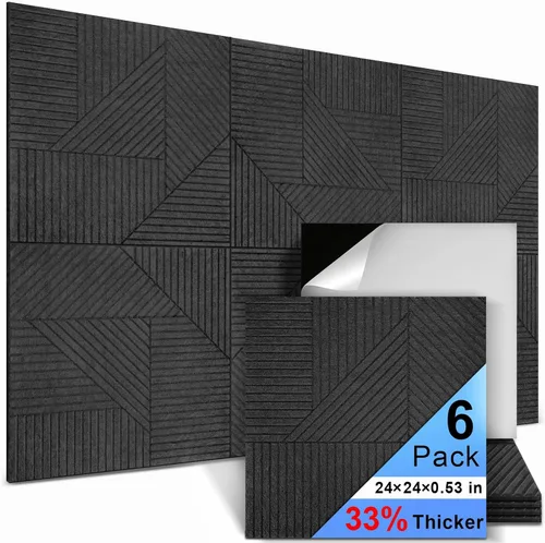 Miniatura 10 de Paquete de 8 Paneles Decorativos Absorbentes de Sonido, Arte de Pared Absorbente de Sonido, Arte de Pared Acústico de 48 x 32 Pulgadas