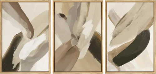 Miniatura 38 de SIGNFORD Impresión en Lienzo Enmarcado Conjunto de Arte de Pared Arte Abstracto Terroso en Tonos Marrón Profundo y Beige Arte Moderno Decorativo