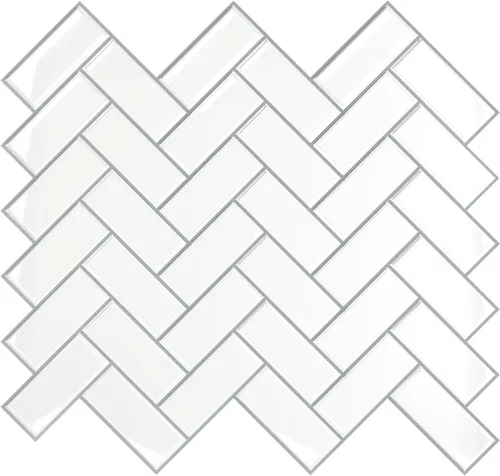 Miniatura 10 de VEELIKE Azulejos de mármol gris para salpicaduras de pared en muro de cocina en muro de espiga para despegar y pegar, impermeables, 6 hojas