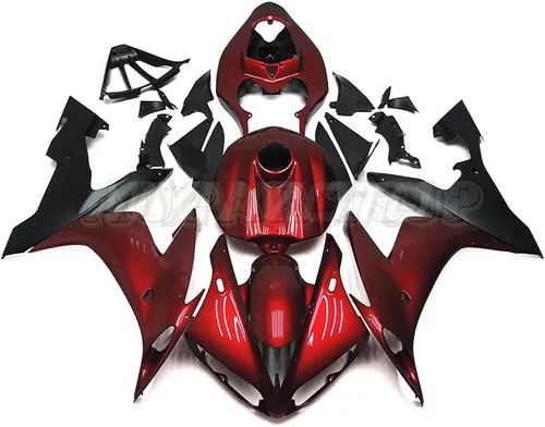 Miniatura 2 de Motocicleta rojo oscuro negro carenado kit apto para Yamaha YZF1000 R1 2004 2005 2006 yzf r1 04 05 06 ABS inyección de plástico Carrocería R12004-62