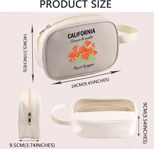 Miniatura 5 de PWHAOO Bolsa de lona de California Poppy de California, bolsa de lona del estado de California, regalo de amapola americana