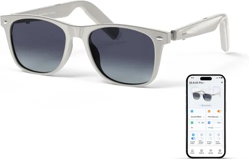 Gafas de IA para hombres y mujeres, lentes inteligentes con tecnología ChatGPT, traducción AI en tiempo real con 107 idiomas, reproducción de música