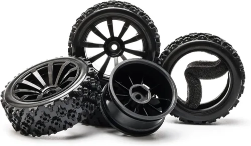 Miniatura 6 de Paquete de 4 ruedas y neumáticos hexagonales RC todoterreno de 0.472 in de alto rendimiento - Neumáticos RC a escala 1/10 mejorados para una