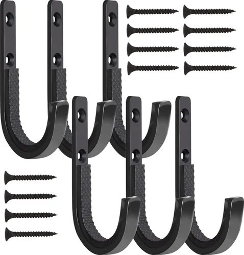 Miniatura 8 de GOHIKING Perchero de almacenamiento para rifles, ganchos para escopeta, ganchos de montaje en pared para cualquier rifles, escopetas, arco de tiro