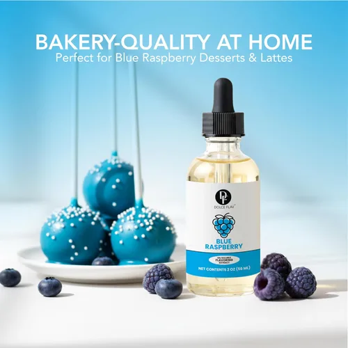 Miniatura 7 de Dolce Flav Extracto Azul de Frambuesa – 2 onzas de saborizante concentrado soluble en aceite, kosher, sin azúcar, saborizante azul de frambuesa