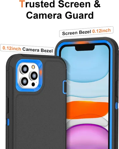Miniatura 4 de Funda diseñada para iPhone 11 Pro Max [protección resistente 3 en 1 de cuerpo completo] con 2 protectores de pantalla, funda protectora resistente