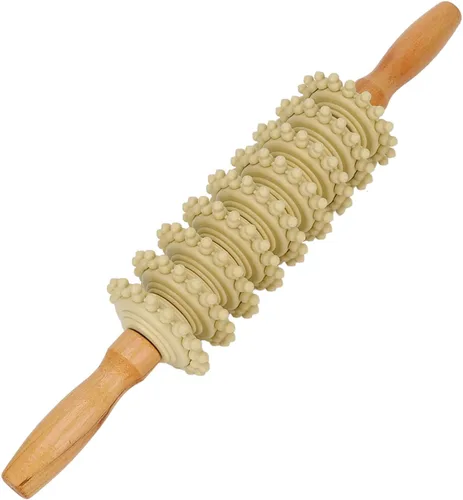 Miniatura 2 de Rodillo de masaje fascia, Rodillo de madera, Puntos de gatillo, Pierna delgada, Afloja la celulitis, Rodillo de masaje de fascia para heridas