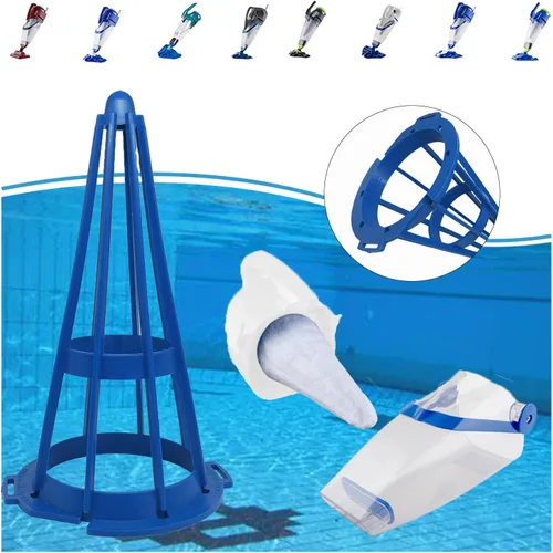 Miniatura 5 de Soporte de algodón de repuesto para filtro de vacío para Pool Blaster (1 cono azul)
