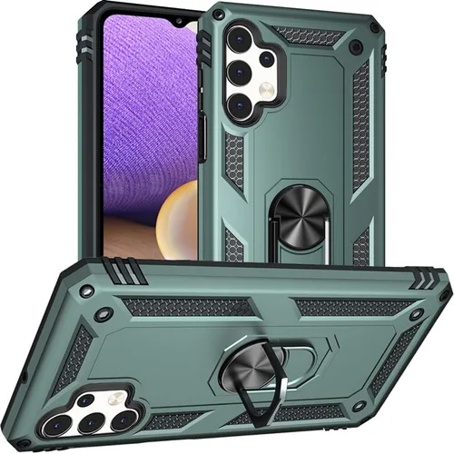 Miniatura 23 de Yiakeng Funda para Galaxy A32 5G, Samsung A32 5G, fundas protectoras de grado militar con anillo para Samsung Galaxy A32 5G (verde militar)