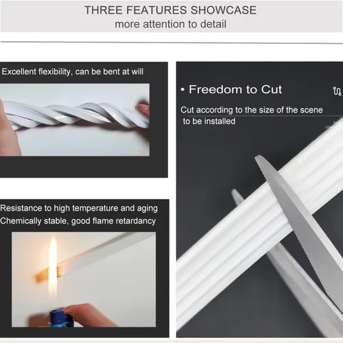 Miniatura 2 de JARBIH 16.4Ft/5M Silicone Led Channel System, Flexible Tube for DIY Neon Light, U Shape Tube for 5mm Strip Lights Installation, Suitable for