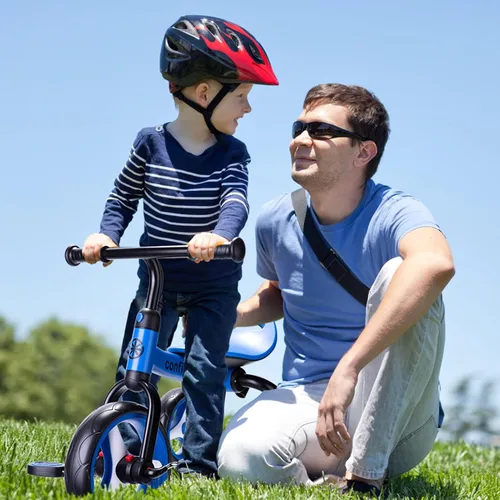 Miniatura 2 de YGJT Triciclo 4 en 1 para niños pequeños de 2 a 5 años, triciclos plegables para niños pequeños con asiento ajustable y pedal extraíble, juguetes