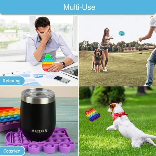 Miniatura 7 de Juguetes Sensoriales Pop Bubble Fidget, Juguetes Sensoriales para Apretar, Regalos Novedosos para Niños y Niñas, Herramientas para Aliviar el Estrés