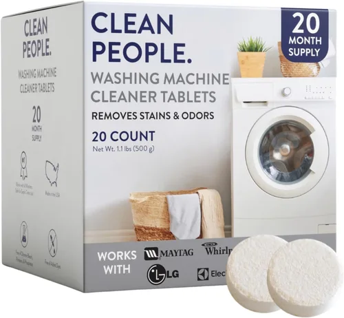 Miniatura 7 de THE CLEAN PEOPLE Limpiador de lavadora – Pastillas limpiadoras para lavadora para eliminar el olor, la suciedad y la acumulación de incrustaciones