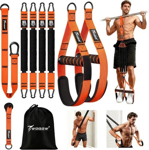 Miniatura 9 de Pull Up Assistance Bands, Heavy Duty Resistance Bands with Handles, Exercise Band with Door Anchor, Adjustable Workout Band Set for Pull Up Bar