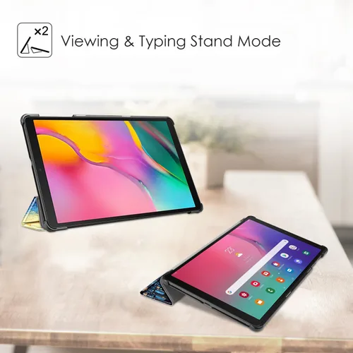 Miniatura 4 de Fintie SlimShell - Funda para Samsung Galaxy Tab A 10.1 2019 modelo SM-T510/T515/T517, funda ultradelgada y ligera, diseño de noche estrellada