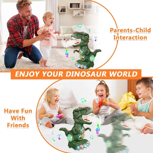 Miniatura 3 de Juguetes de dinosaurio para niños de 3 años, juguete de música de rugido y luces para niños y niñas de 3 a 4 años, juguete de dinosaurio