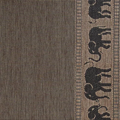 Miniatura 8 de Couristan Recife - Alfombra de área para interiores y exteriores, 7 pies 6 pulgadas x 10 pies 9 pulgadas, color negro cacao, alfombra duradera
