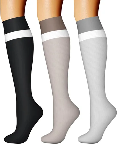Miniatura 129 de CHARMKING - Calcetines de compresión para mujeres y hombres (3 pares), 15-20 mm Hg, el mejor apoyo para atletismo, running o ciclismo, mejora