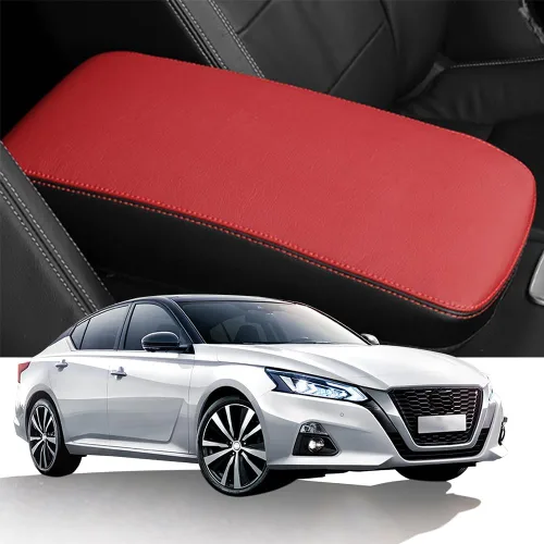 Miniatura 14 de Blazeray Funda de cuero para consola central automotriz para Nissan Altima 2019 2020 2021 2022 2023, de piel, impermeable, antiarañazos, funda