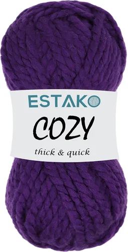 Miniatura 39 de Estako Cozy Thick & Quick Yarn - Hilo acogedor grueso y rápido, 20% lana, 80% acrílico, suave, súper voluminoso, peso #6, para tejer y hacer 50187