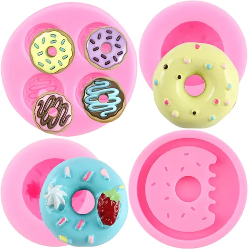 Miniatura 10 de ZiXiang Moldes de silicona para conos de helado, molde de dona, molde de caramelo para decoración de pasteles, decoración de cupcakes, polimero