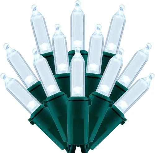Miniatura 13 de 200 unidades de luces de Navidad LED de color blanco cálido, 66 pies de alambre blanco con certificación UL, juego de luces de cadena de calidad