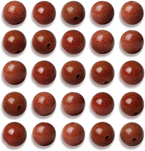 Miniatura 30 de 100 cuentas de jade birmano liso natural de 0.236 pulgadas (0.236 in), cuentas redondas sueltas de piedras preciosas para fabricación de joyas