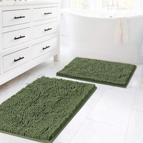 Miniatura 23 de H.VERSAILTEX Alfombras de Baño para Baño Antideslizantes de Felpa Chenille Extra Suaves y Absorbentes para Cuarto de Ducha Lavables a Máquina