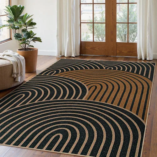 Miniatura 16 de Alfombra Moderna de Yute Fácil de Limpiar Arcoíris Lahome, 2x6 Alfombra de Pasillo Lavable para Cocina, Alfombras de Pasillo para Pasillos, Alfombra
